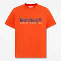 Men's Established 1973 Embroidered Short-Sleeve T-Shirt / Tangerine Tango