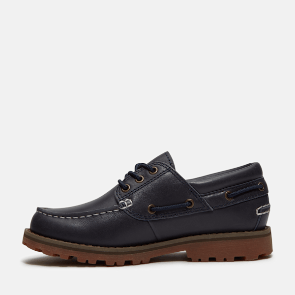 Youth Timberland® Authentic Boat Shoe / Navy Full-Grain