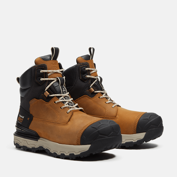 Men's Boondock Ultralight 6" Composite-Toe Waterproof Work Boot / Wheat Full-Grain/Black
