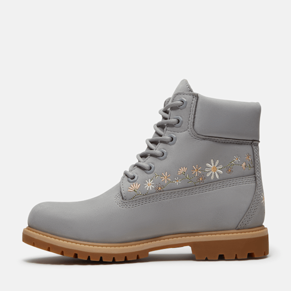 Women's Timberland® Premium 6-Inch Waterproof Boot / Light Grey Nubuck