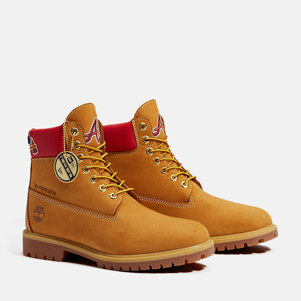 Men's Timberland® x New Era® Braves 6-Inch Waterproof Boot / Wheat Braves