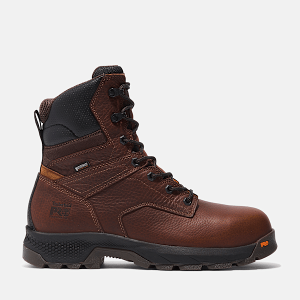 Men's TiTAN™ EV 8" Composite Toe Waterproof Work Boot / Teak Brown
