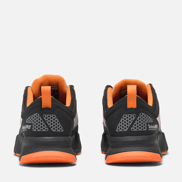Men's Timberland PRO® Powertrain EV Comp-Toe Athletic Work Sneaker / Grey/Orange