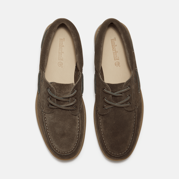 Men's Timberland® Portofino Pier Boat Shoe / Dark Brown Suede/Beige