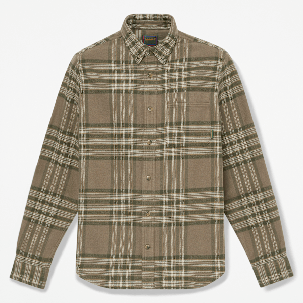 Indigo Check Regular Shirt / Dark Olive