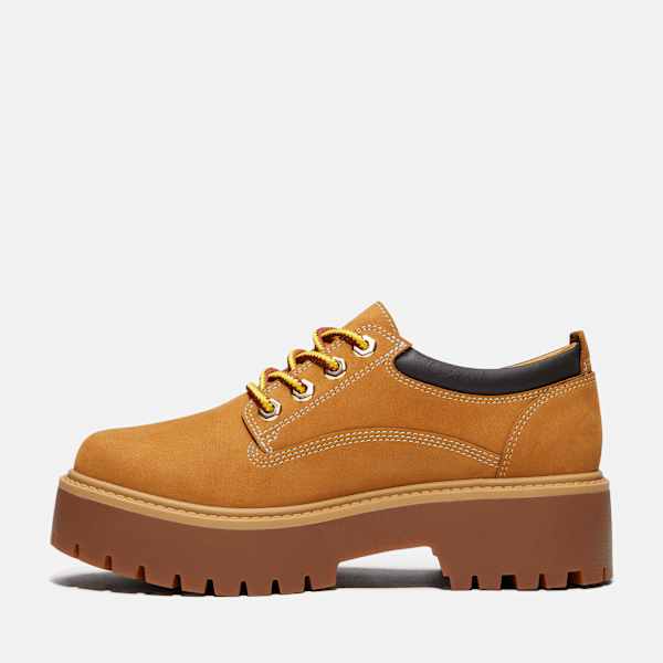 Women's Stone Street Platform Moc Toe Shoe / Wheat Nubuck