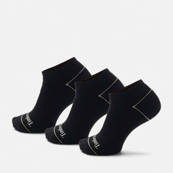 Bowden 3-Pack Full Cushion No-Show Sock / Black