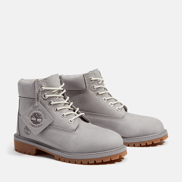 Junior Timberland® Premium 6-Inch Waterproof Boot / Medium Grey Nubuck