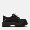 Women's Stone Street Platform Moc Toe Shoe / Black Nubuck/Charms