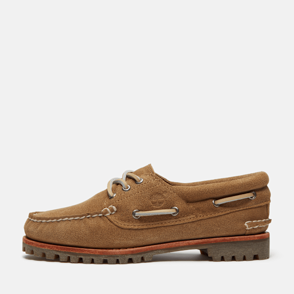 Women's Timberland® Authentic Boat Shoe / Beige Suede