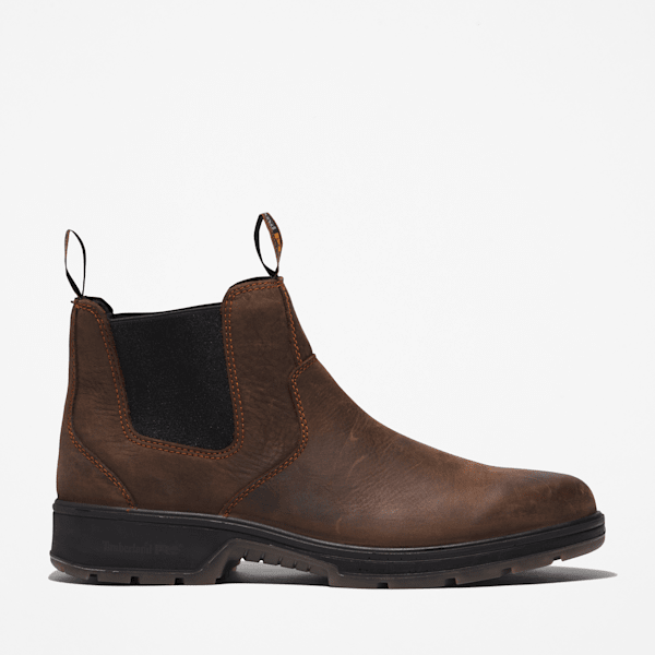 Men's Timberland PRO® Nashoba Soft-Toe Slip-On Work Boot / Brown