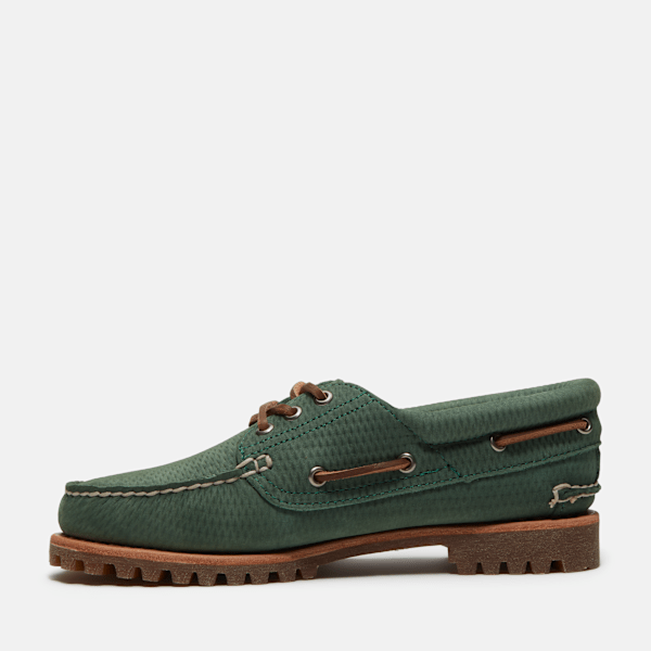 Women's Timberland® Authentic Boat Shoe / Green Nubuck