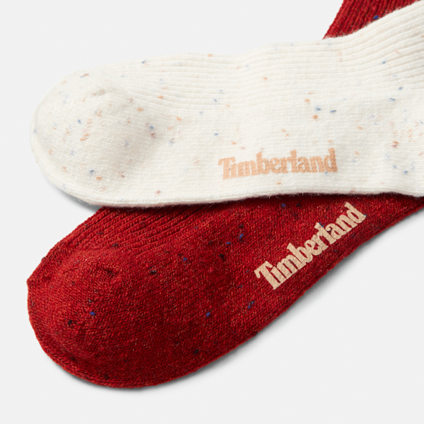 Speckled 2-Pack Crew Sock / White