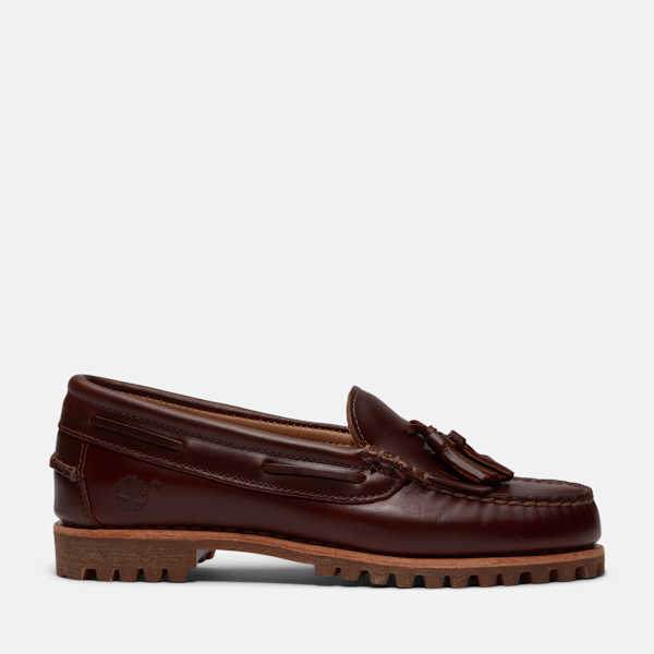 Women's Timberland® Authentic Kiltie Loafer / Burgundy Full-Grain