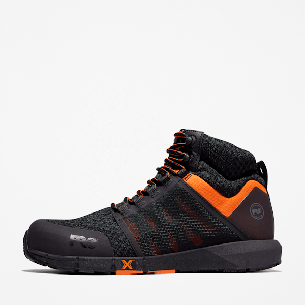 Men's Radius Composite Toe Work Sneaker / Black/Orange