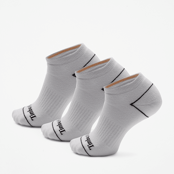 Bowden 3-Pack Full Cushion No-Show Sock / White