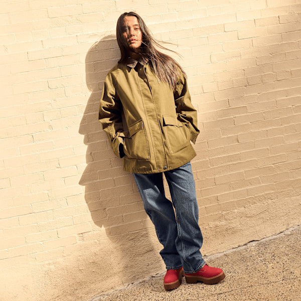 Women's Stone Street 6-Inch Waterproof Platform Boot / Red Nubuck