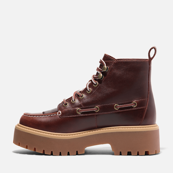 Women’s Stone Street Platform Kiltie Boot / Root Beer Full-Grain
