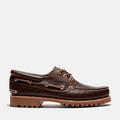 Men's Timberland® Authentic 3-Eye Lug Handsewn Boat Shoe / Brown