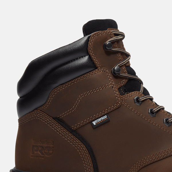 Men's TiTAN™ Tasker 6" Alloy-Toe Waterproof Work Boot / Brown Full-Grain