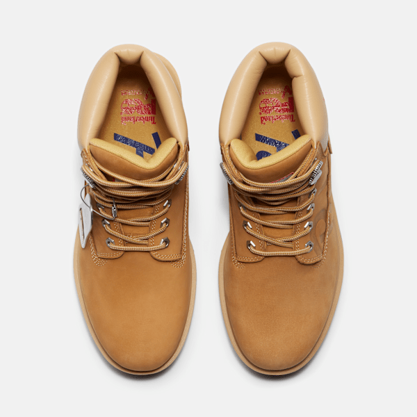 Men's Timberland PRO® and Pabst Blue Ribbon Direct Attach 6" Soft Toe Waterproof Work Boot / Wheat Nubuck