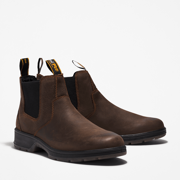 Men's Timberland PRO® Nashoba Soft-Toe Slip-On Work Boot / Brown