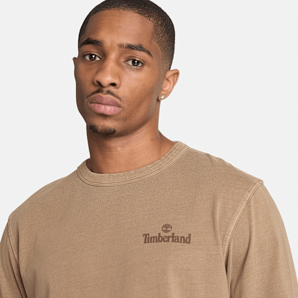Men's South Cabot Garment Dye Long-Sleeve T-Shirt / Medium Brown Wash