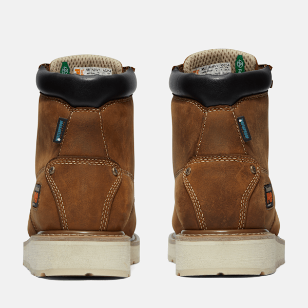 Men's Gridworks 6" Alloy Toe Waterproof Work Boot / Brown Full-Grain