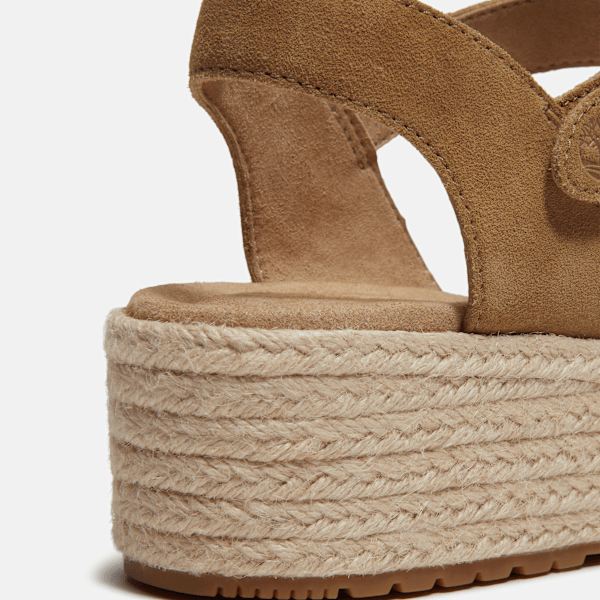 Women's Santorini Sun Backstrap Sandal / Beige Suede