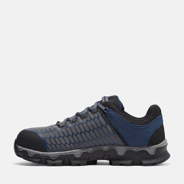 Men's Timberland PRO® Powertrain Sport Alloy-Toe Work Sneaker / Grey/Navy