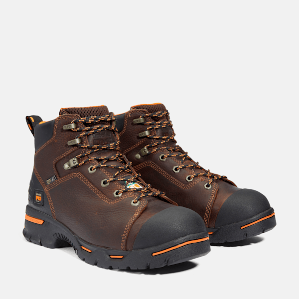 Men's Timberland PRO® Endurance 6" Steel Toe Work Boot / Brown Leather