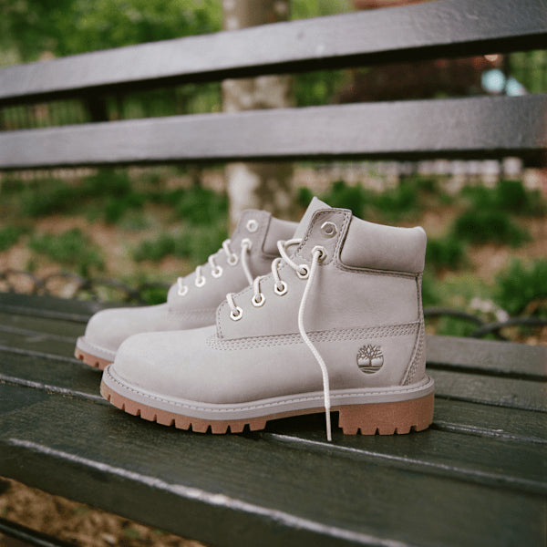 Junior Timberland® Premium 6-Inch Waterproof Boot / Medium Grey Nubuck