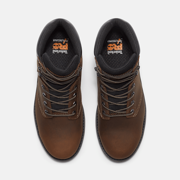 Men's TiTAN™ Tasker 6" Alloy-Toe Waterproof Work Boot / Brown Full-Grain