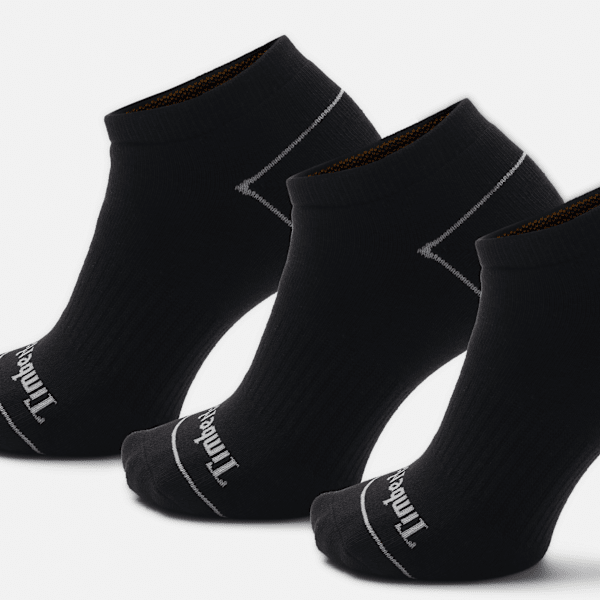 Bowden 3-Pack Full Cushion No-Show Sock / Black