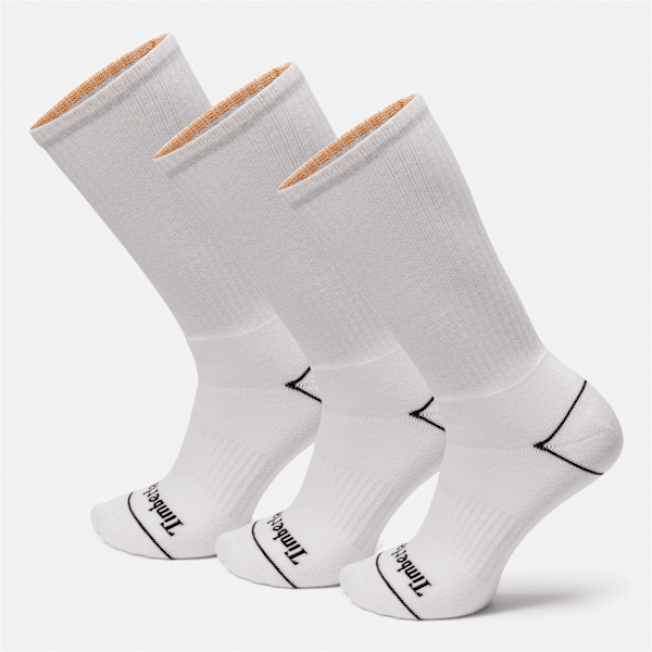 Bowden 3-Pack Full Cushion Crew Sock / White