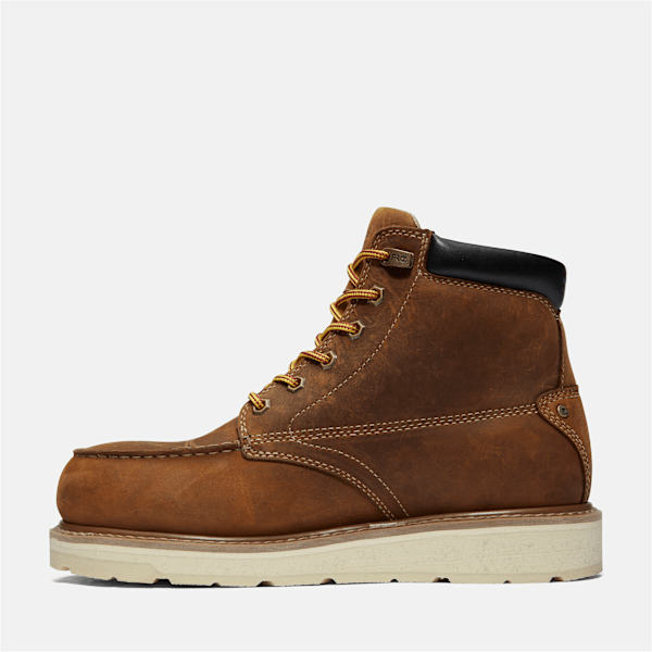 Men's Gridworks 6" Alloy Toe Waterproof Work Boot / Brown Full-Grain