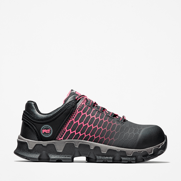 Women's Timberland PRO® Powertrain Sport Alloy Toe Work Sneaker / Black/Pink