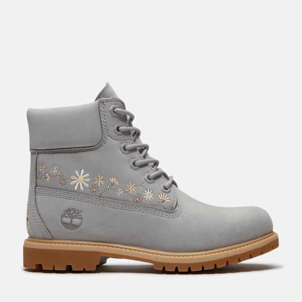 Women's Timberland® Premium 6-Inch Waterproof Boot / Light Grey Nubuck