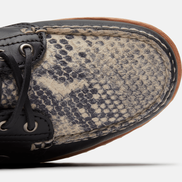 Women's Timberland® Authentic Boat Shoe / Snake Print Suede