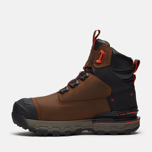 Men's Timberland PRO® Boondock Ultralight 6" Composite-Toe Work Boot with BOA® Fit System / Brown Full-Grain/Orange