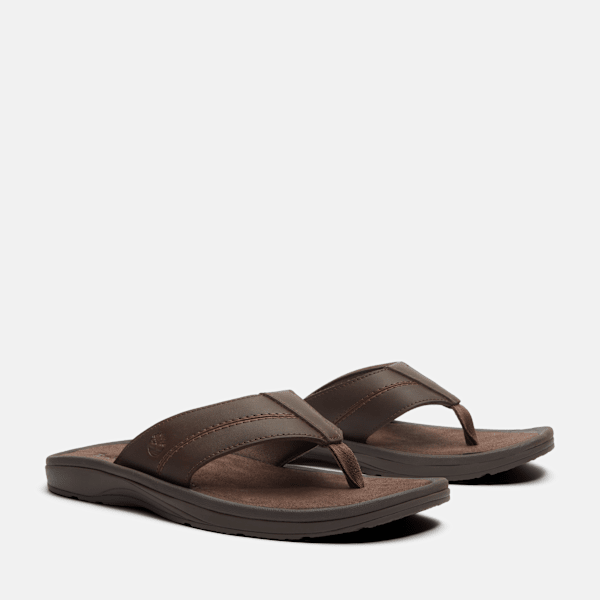 Men's Timberland® Originals Slide Sandal / Dark Brown Leather