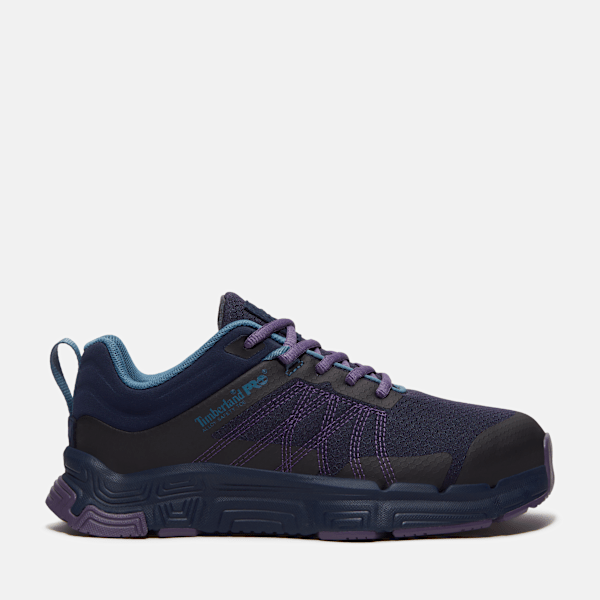 Women's XR-1 Dynamic Natural Fit Alloy Toe Work Sneaker / Blue Ripstop/Purple