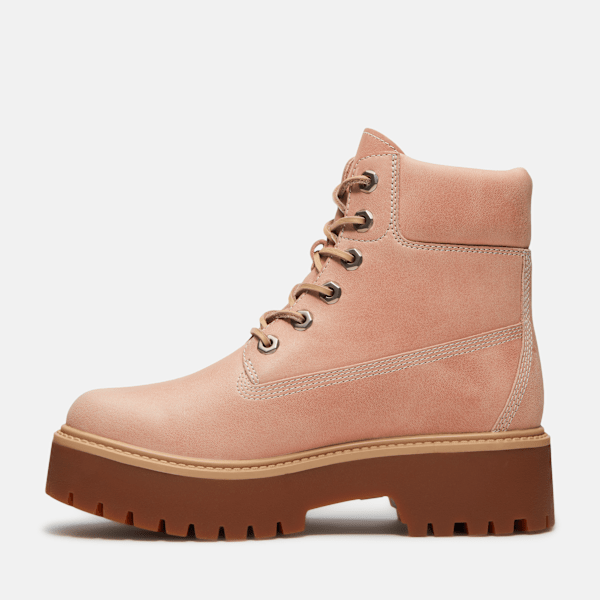 Women's Stone Street Platform 6-Inch Boot / Light Pink Full-Grain