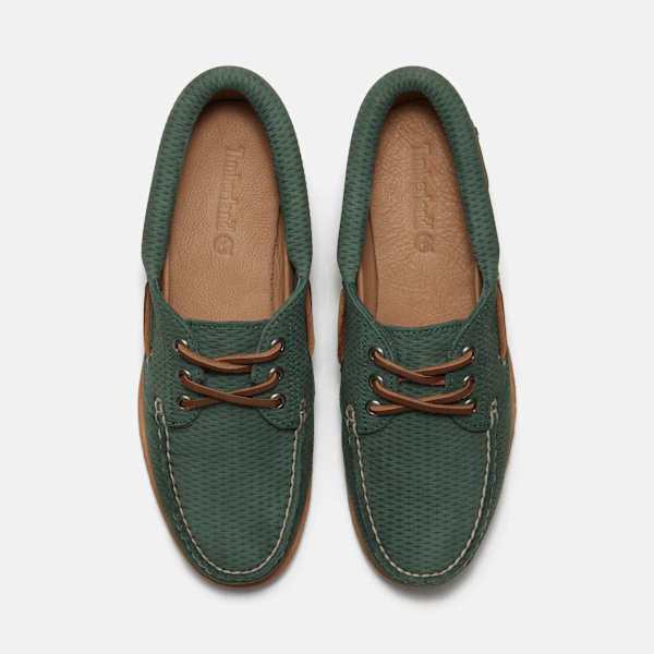 Women's Timberland® Authentic Boat Shoe / Green Nubuck