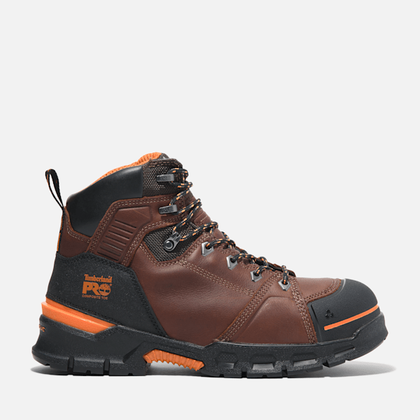 Men's Timberland® Endurance EV Composite Toe Work Boot / Teak Brown/Orange