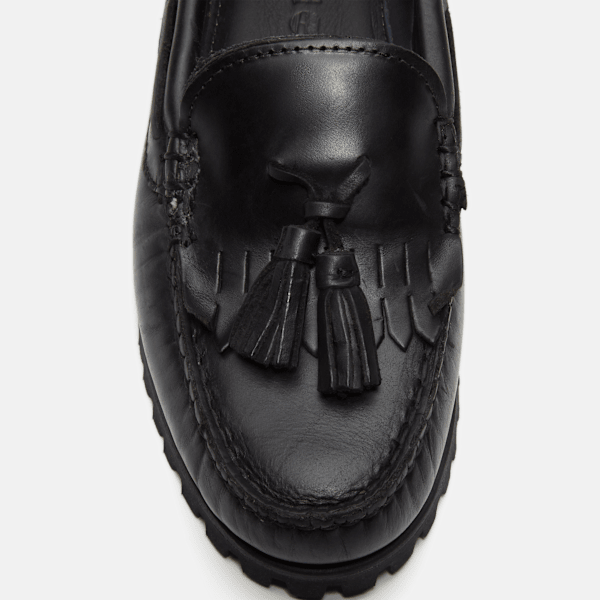 Women's Timberland® Authentic Kiltie Loafer / Black Full-Grain