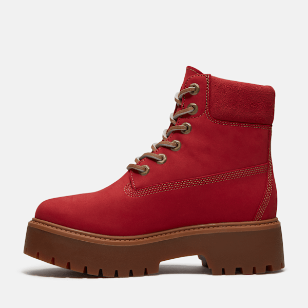 Women's Stone Street 6-Inch Waterproof Platform Boot / Red Nubuck