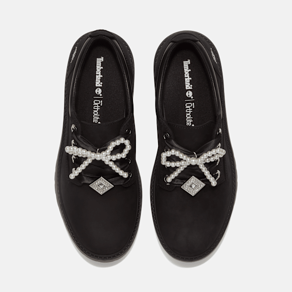 Women's Stone Street Platform Moc Toe Shoe / Black Nubuck/Charms