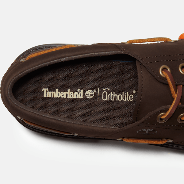 Women's Stone Street Platform Boat Shoe / Dark Brown Nubuck