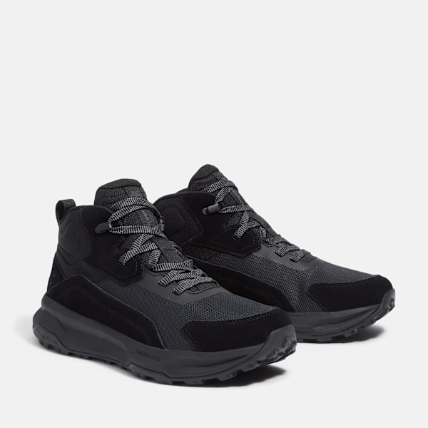 Men's Motion Ledge Mid Sneaker / Black Suede